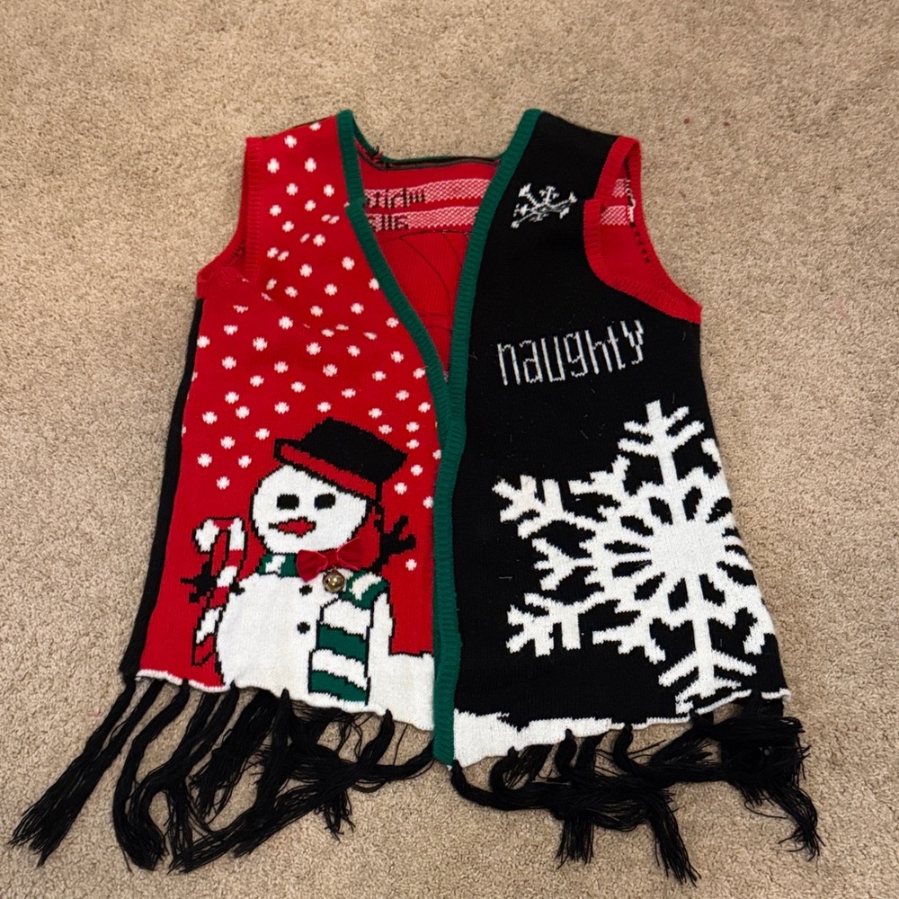 Icing Black and White Knit Sweater Vest